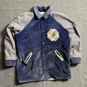 Vintage Purple and  Navy Corduroy Jacket with Embroidery